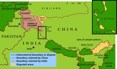 India-China-Border-Map