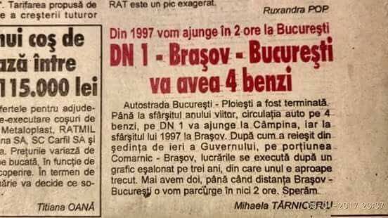 Dwell common sense lobby Aveti incredere in PSD. A promis ca va face autostrada Bucuresti-Brasov  pana in 1997 - Aktual24