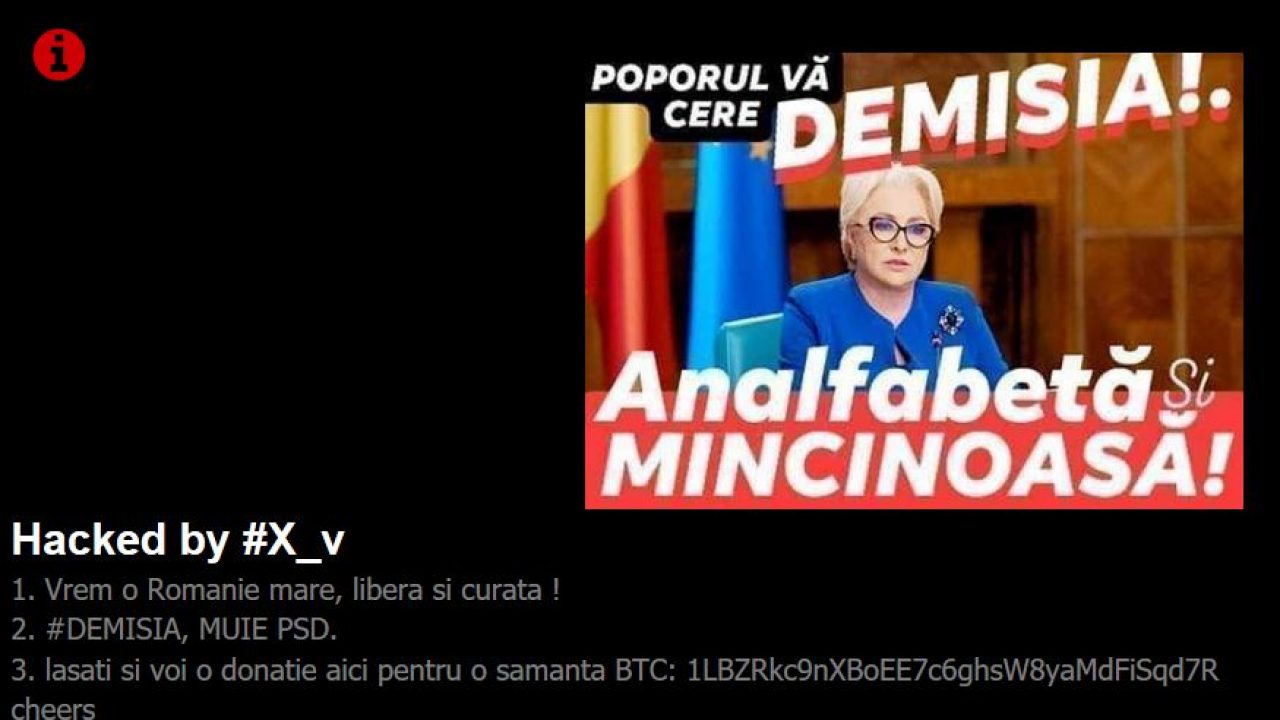 Hackerii nou PSD-ul. Site-ul FRH a spart: "Demisia, analfabeta mincinoasa" - Aktual24
