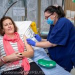 a-volunteer-is-seen-during-a-coronavirus-disease-vaccine-development-announcement-in-brisbane