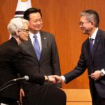 japans-vice-minister-for-foreign-affairs-mori-south-koreas-first-vice-foreign-minister-hyun-dong-and-u-s-deputy-secretary-of-state-sherman-meet-at-the-foreign-ministry-in-seoul