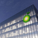 london-united-kingdom-november-7-2021-editorial-use-only-3d-cgi-bp-signage-logo-on-top-of-glass-building-british-petroleum-workplace-of-gas-and-oil-company-in-high-rise-office-headquarters