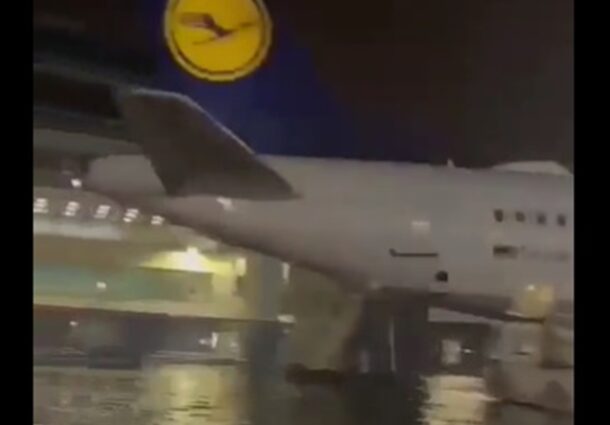 aeroport inundat, frankfurt