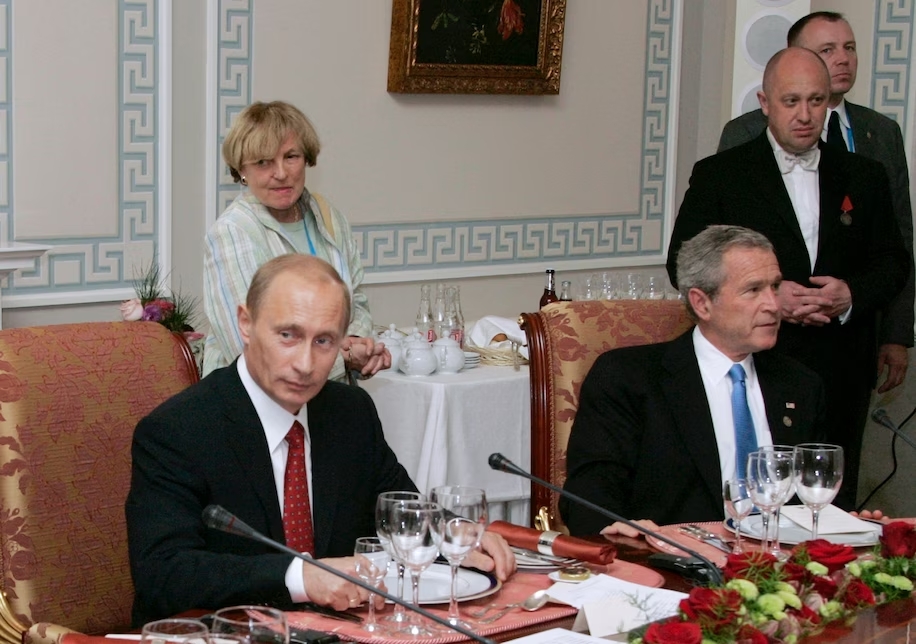 George W. Bush, Vladimir Putin, cina, Evgheni Prigojin, bucatar