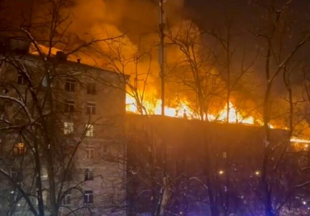 incendiu, Moscova, drona, ucraineana