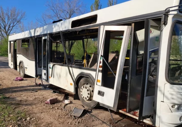 autobuz, atac, drone rusesti, Dnipropetrovsk