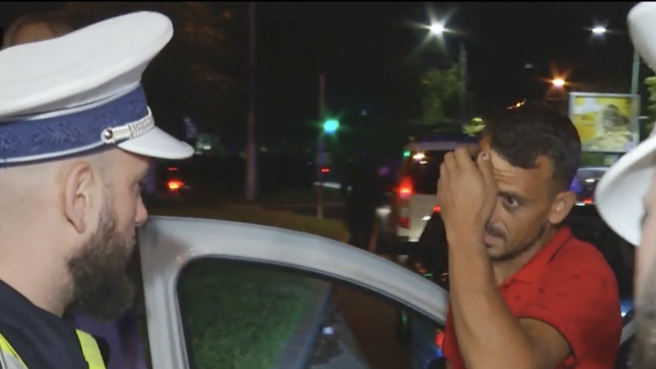 Sofer drogat prins cu o sabie in masina in Bucuresti Avea in organism trei substante psihoactive