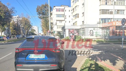 Fiul baronului de Vaslui Dumitru Buzatu sfideaza legile rutiere si-a parcat bolidul la un metru de o trecere de pietoni
