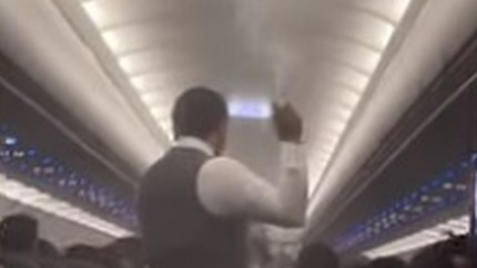 Un avion care zbura in Mexic a decolat cu o intarziere de peste doua ore din cauza unui roi de tantari care a patruns la bordul lui - VIDEO