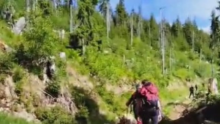 Salvamontistii si politistii de frontiera au recuperat doi ucraineni din Muntii Maramuresului