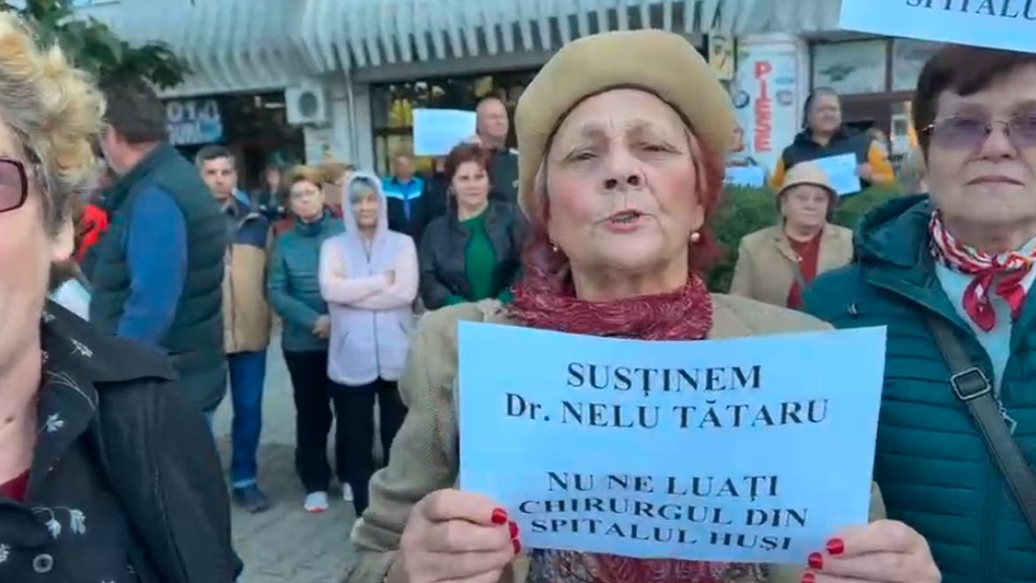 Miting de sustinere a lui Tataru la Husi Nu ne luati chirurgul Este un doctor extraordinar - VIDEO