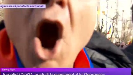 Jurnalisti Digi24 agresati de sustinatorii lui Georgescu Au injurat si ai tras de camera