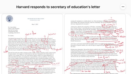 Secretarul Educatiei din SUA Linda McMahon o fosta luptatoare de wrestling a trimis o scrisoare de amenintare plina de greseli gramaticale catre Harvard dar studentii au corectat-o si i-au trimis-o inapoi
