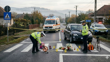 O femeie și un copil de 6 ani din Neamț loviți de o mașină pe trecerea de pietoni. Șoferul nu era băut dar femeie avea 044 mgl alcool pur în aerul expirat