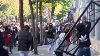 Albania Incendiu la Ministerul Educației în timpul protestelor studențești